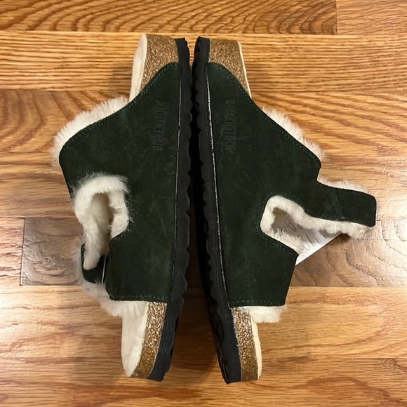 NWT Birkenstock Arizona Shearling Suede Leather Mountain View Green 8, 9, 10 - Picture 9 of 17